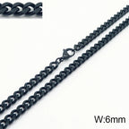 Punk Curb Cuban Link Chain Men Women Stainless Steel Long Necklace Fashion Tide Hip Hop Sweater Accessories Party Jewelry Gifts