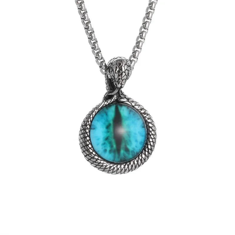 Eye of Horus, Eye of God Necklace, Rotatable Evil Eye Pendant, Men's Trendy Retro Weird Egyptian Amulet Jewelry