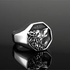 Vintage Viking Rings for Men Stainless Steel Nordic Warrior Shield Viking Rune Ring Fashion Amulet Jewelry Gift