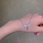 Butterfly Blade Snake Chain Necklace — Gold