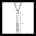 Minimal Long Pendant Necklace — Stainless