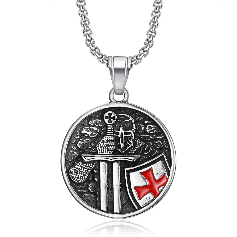 Knights Templar Cross Pendant — Stainless