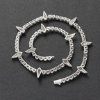Black Moissanite Tennis Necklace VVS 5MM