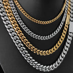 6mm 8mm 10mm 12mm Hip Hop Cuban Link Chain Necklace Fashion Jewelry Stainless Steel Chain For Men Gift Free Laser Name