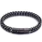 Man Bracelet Homme 12MM Wide Stainless Steel Curb Chain Charm Bracelets On Hand Bands for Men Vintage Mens Jewellery