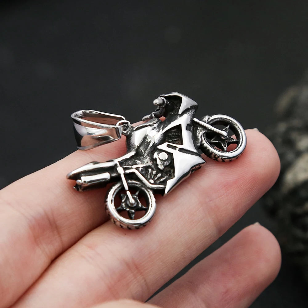 Motorcycle Steel Pendant Vintage Punk Knight Unique