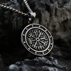 Vegvisir Norse Compass Pendant Necklace — Stainless Steel