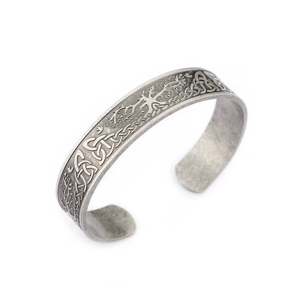 Viking Rune Bracelet Black — Stainless Steel