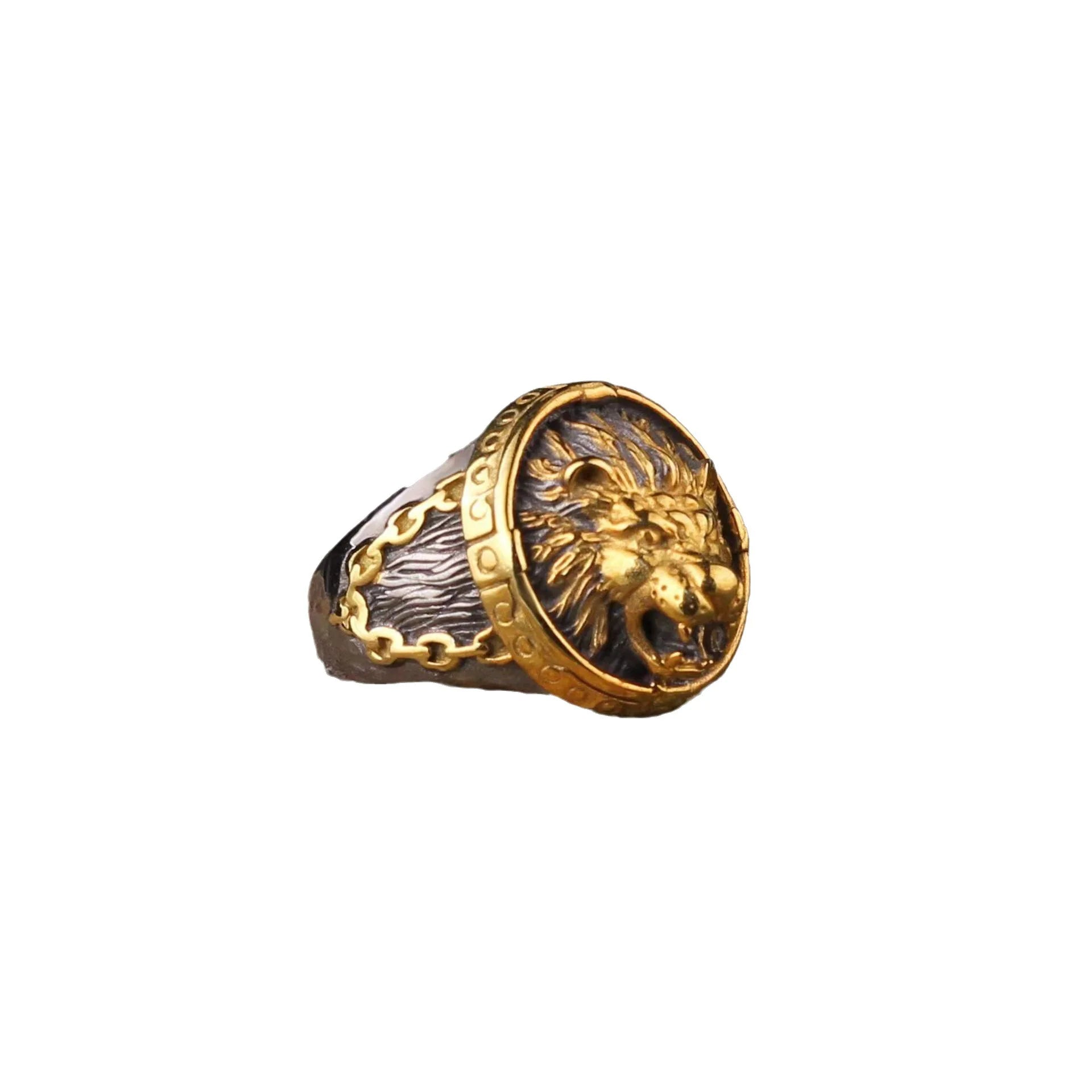 New domineering jewelry lion head fashion personality men's ring