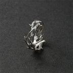 Personality Hollow Branches Ring Adjustable Men Index Finger Accessories Trendy 925 Sterling Silver Ring Male Jewelry