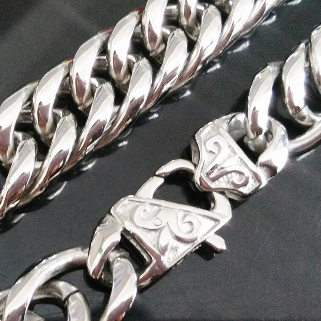Double Cuban Link Necklace 16mm — Stainless