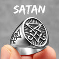 Satan Rune Ring Stainless Steel