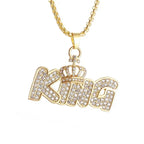 Bling Iced Out Savage Pendant Cubic Zirconia Letter Necklace for Men Women Hip Hop Rock Rap Party Jewelry