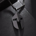 Greek Warrior Helmet Pendant Necklace — Stainless Steel
