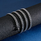 Punk Curb Cuban Link Chain Men Women Stainless Steel Long Necklace Fashion Tide Hip Hop Sweater Accessories Party Jewelry Gifts
