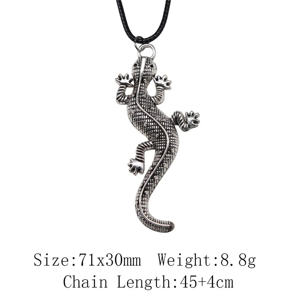 Cold Blooded Reptile Lizard Gecko Chameleon Pendant Necklace For Women Men