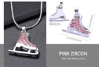 CZ Roller Skate Charm Pendant Necklace for Women