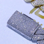 Rose Gold Cuban Bracelet Iced Out 15MM 4-Row
