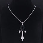 Gothic Ankh Cross Pendant Necklace — Stainless Steel