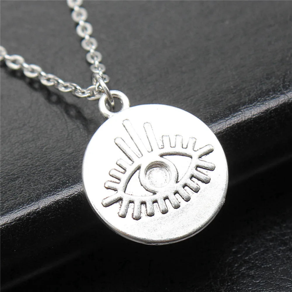 Hand and Eye Talisman Amulet Necklace — 43cm Chain