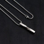 Silver Minimal Spiral Pendant Necklace Stainless