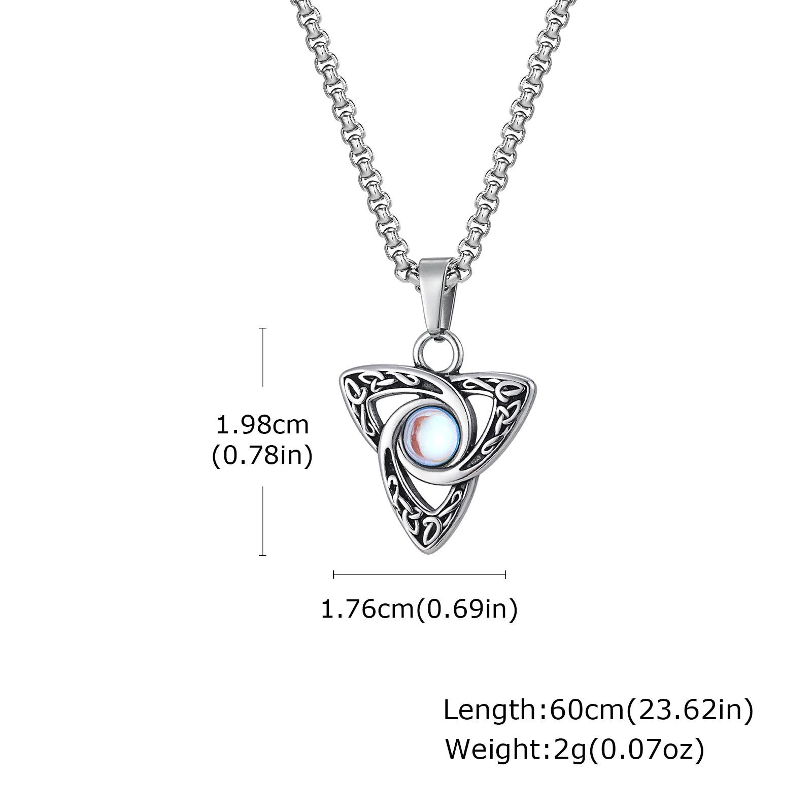 Men's Silver Color Geometric Pendant Necklace, Non Fading Stainless Steel Compass Necklace with Chain, Stylish Jewelry Gifts