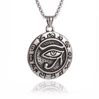Shining Iced Out Ancient Egyptian God Eye of Horus Cross Pendant Necklace for Men and Women Hip Hop Trendy Amulet