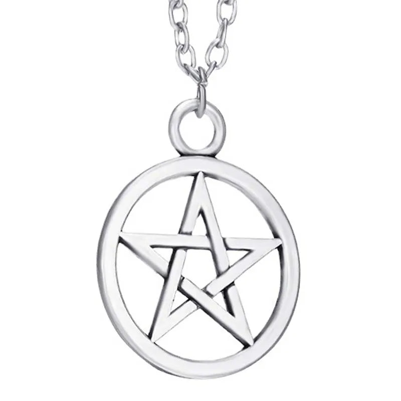 Pentagram Pendant Necklace — Gothic Chain 60cm