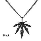 Maple Leaf Necklace Leaf Pendant Charm Chain Necklace Men Gift Jewelry Necklace Hip Hop Jewelry Glittery
