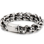 316l Stainless Steel Link Chain Man Bracelet for Men Punk Rock Gothic Vintage Biker Jewelry Price Men's Bracelets Boys