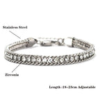 Zirconia Tennis Chain Bracelet — Stainless Steel