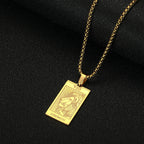 Strength Lion Tarot Pendant — Stainless Steel