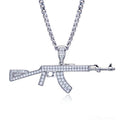 Iced Out AK Pendant — 925 Silver