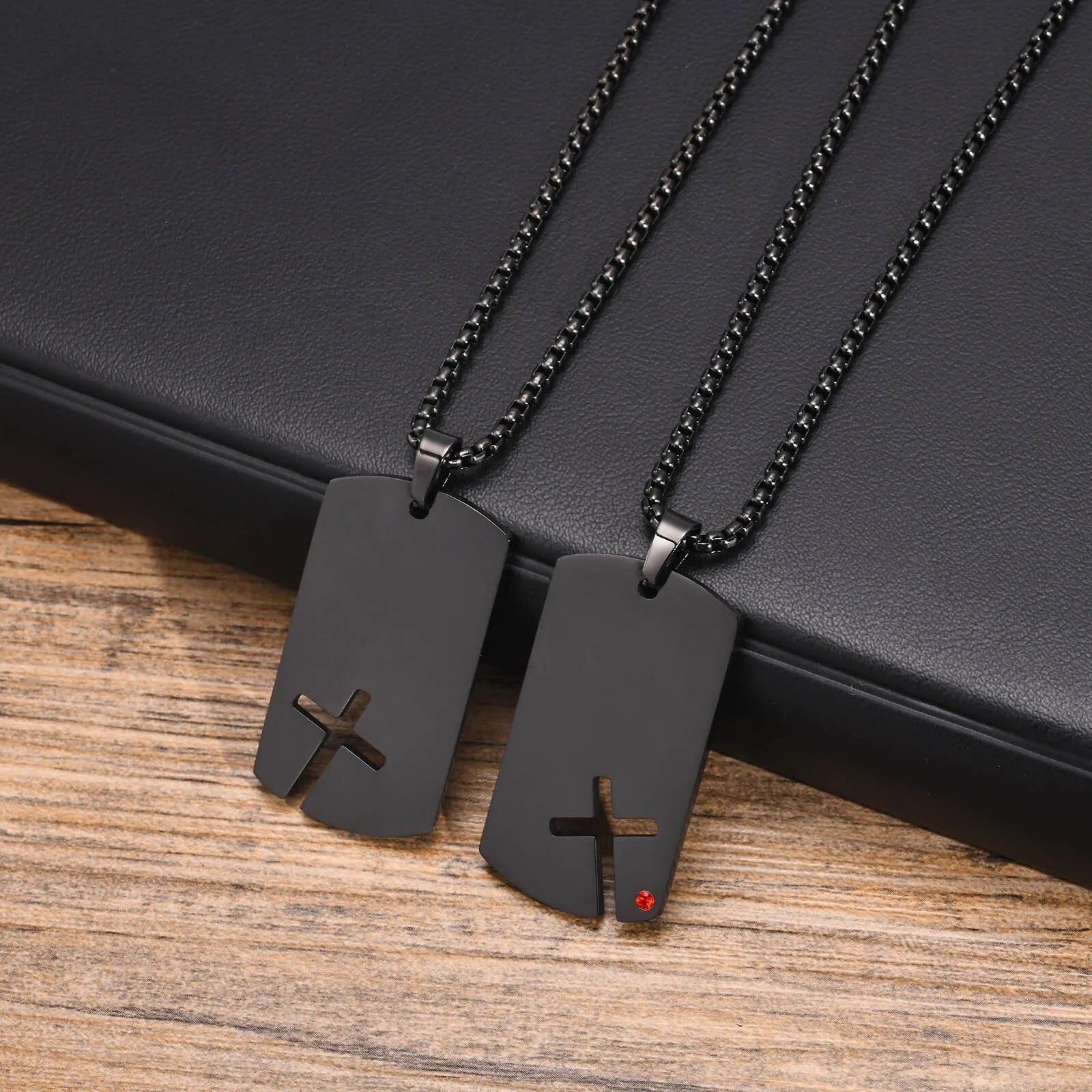 Dogtag Pendant Necklace — Stainless Steel