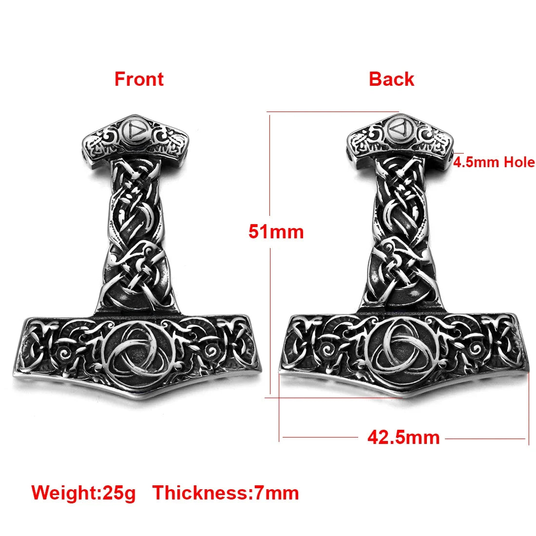 316L Stainless Steel Norse Viking Rune Axe Pendant for Men Necklace DIY Accessories Finding Jewelry Making Charm
