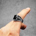 Skull Gemstone Ring — Stainless Steel