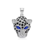 Vintage Leopard Head Pendant Necklace — Stainless Steel
