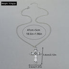 Retro Cross Pendant Necklaces for Women Men Gothic Steampunk Skull Necklace Chain Hip Hop Jewelry Gifts