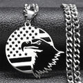 American Eagle Flag Pendant — Stainless