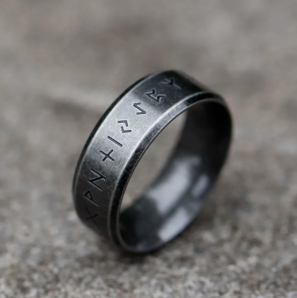 Viking Odin Rune Letter Ring — Stainless Steel