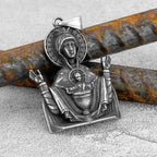 Creative Design Retro Stainless Steel Men's Viking Necklace Religious Belief Jesus Odin Valknut Jewelry Pendant Exquisite Gift