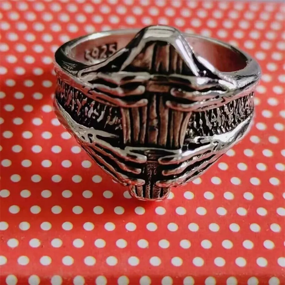 Classic Vintage Coffin Ghost Claw Vampire Devil Ring Men's Adjustable Size Open End Ring Goth Punk Hip Hop Jewelry