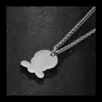 Skeleton Ghost Pendant Necklace — Stainless