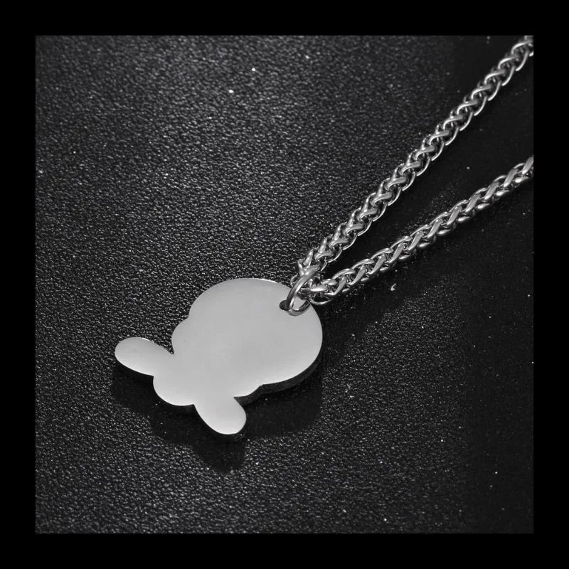 Skeleton Ghost Pendant Necklace — Stainless