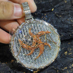 Iced Out Pendant Necklace Colorful Zircon Disc