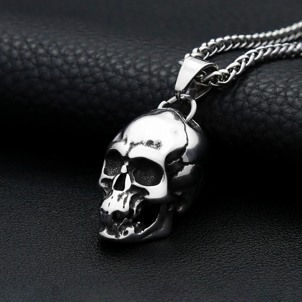 Death Totem Skull Pendant Necklace — Stainless Steel