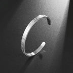 Fashion Design Stainless Steel Curved Tableware Fork Open Bracelet Men and Women Personality Charm Hip Hop Casual
