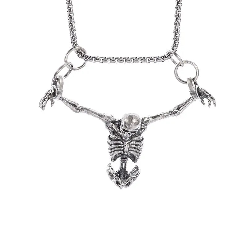Vintage Punk Inverted Pentagram Satanic Goat Necklace Pendant for Men Unique Pagan Amulet Jewelry