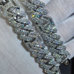 Iced Out Cuban Chain Necklace Stainless Steel 15MM
