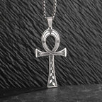 Shining Iced Out Ancient Egyptian God Eye of Horus Cross Pendant Necklace for Men and Women Hip Hop Trendy Amulet